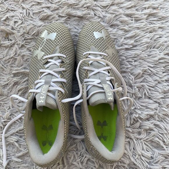 Under Armour UA Nitro Low MC Football Cleats Men’s‎ Size 16 Silver Pre Owned - Picture 13 of 16